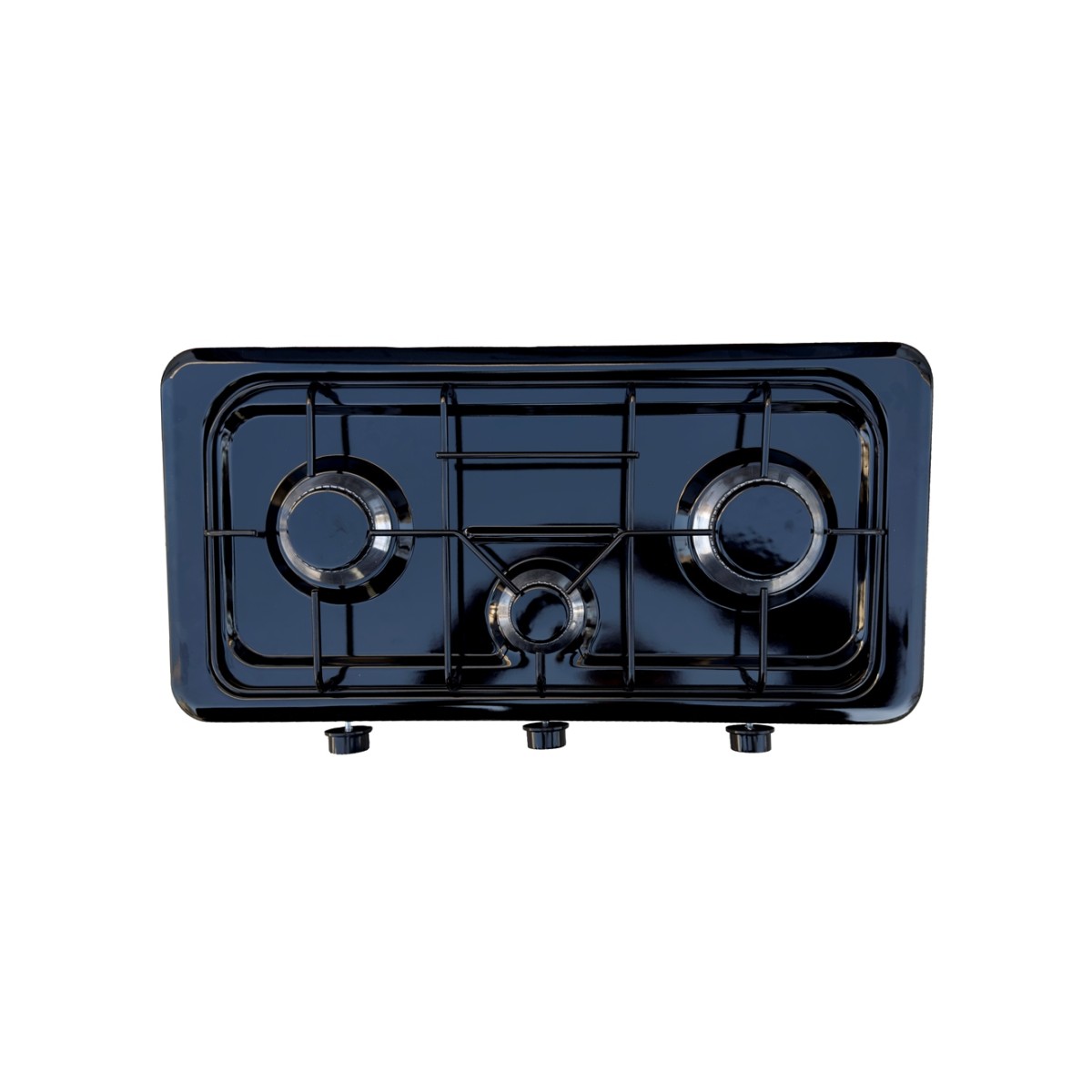 ROYAL OC-38 BLACK Εστία Υγραερίου Με 3 Μάτια