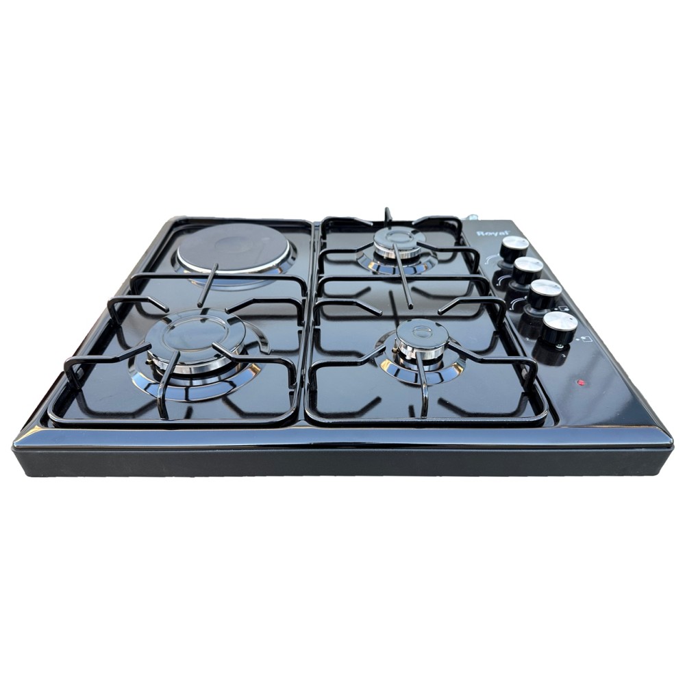 ROYAL OC-63 3+1 BLACK ENAMEL COOKER