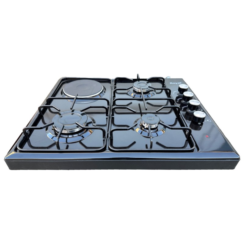 ROYAL OC-63 3+1 BLACK ENAMEL COOKER