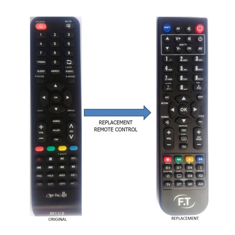 ARIELLI BR-11CB REPLACEMENT REMOTE CONTROL