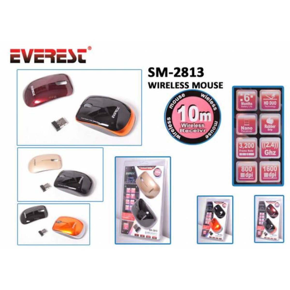 EVEREST SM 2813 WIRELESS MOUSE
