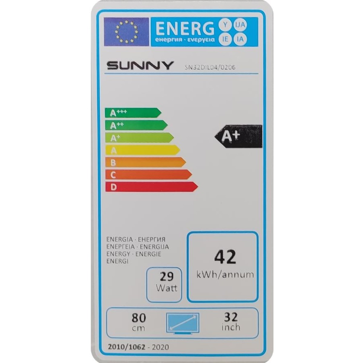 SUNNY 32" DVB-T2 / C / S2 D-LED TV
