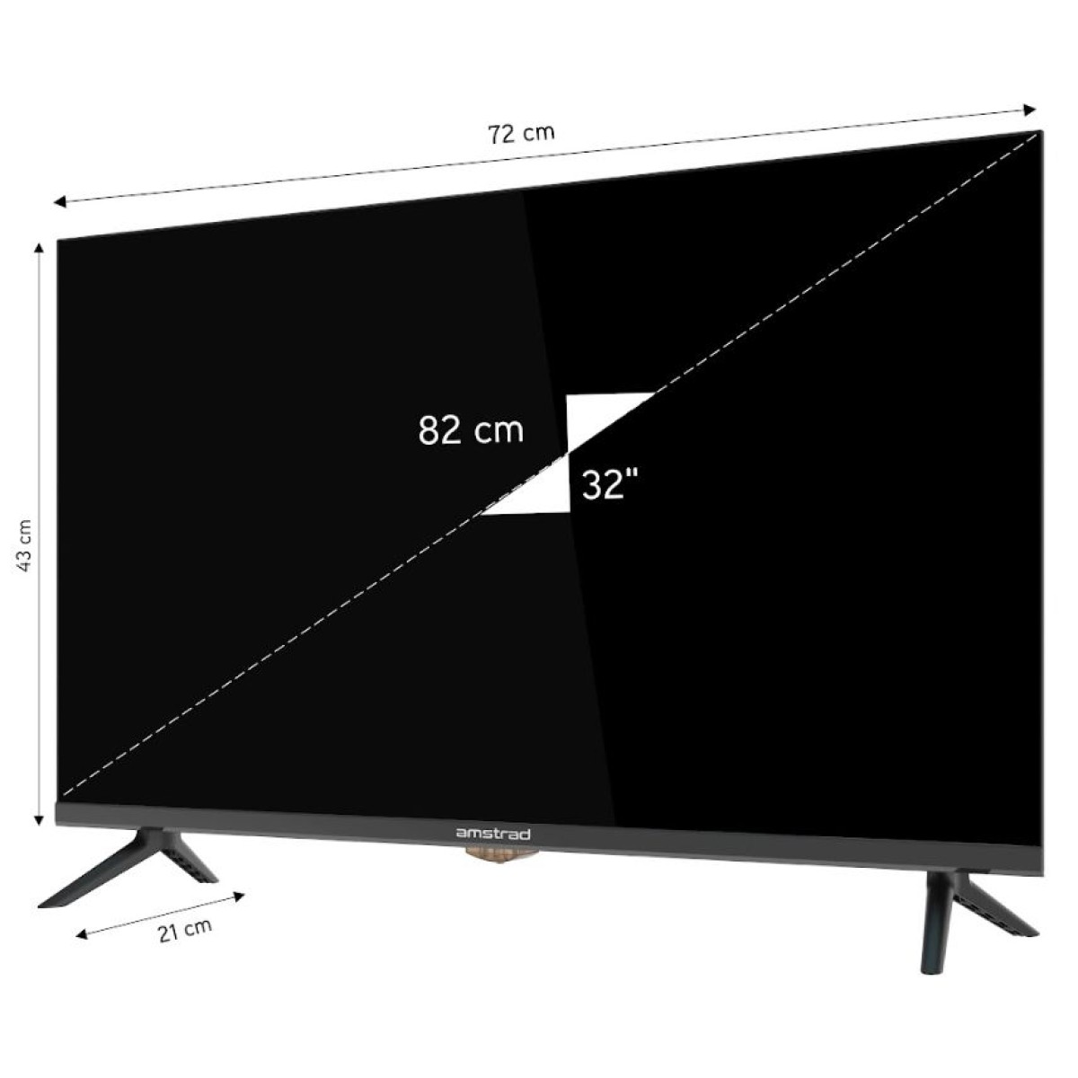 AMSTRAD ST32TS2000F FRAMELESS SMART LED TV