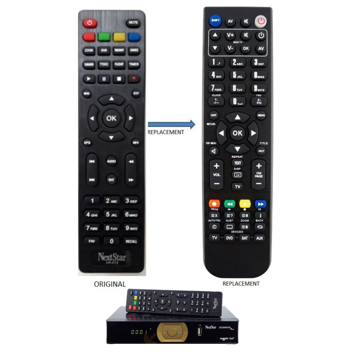 NEXT 18000 HD PLUS REMOTE CONTROL