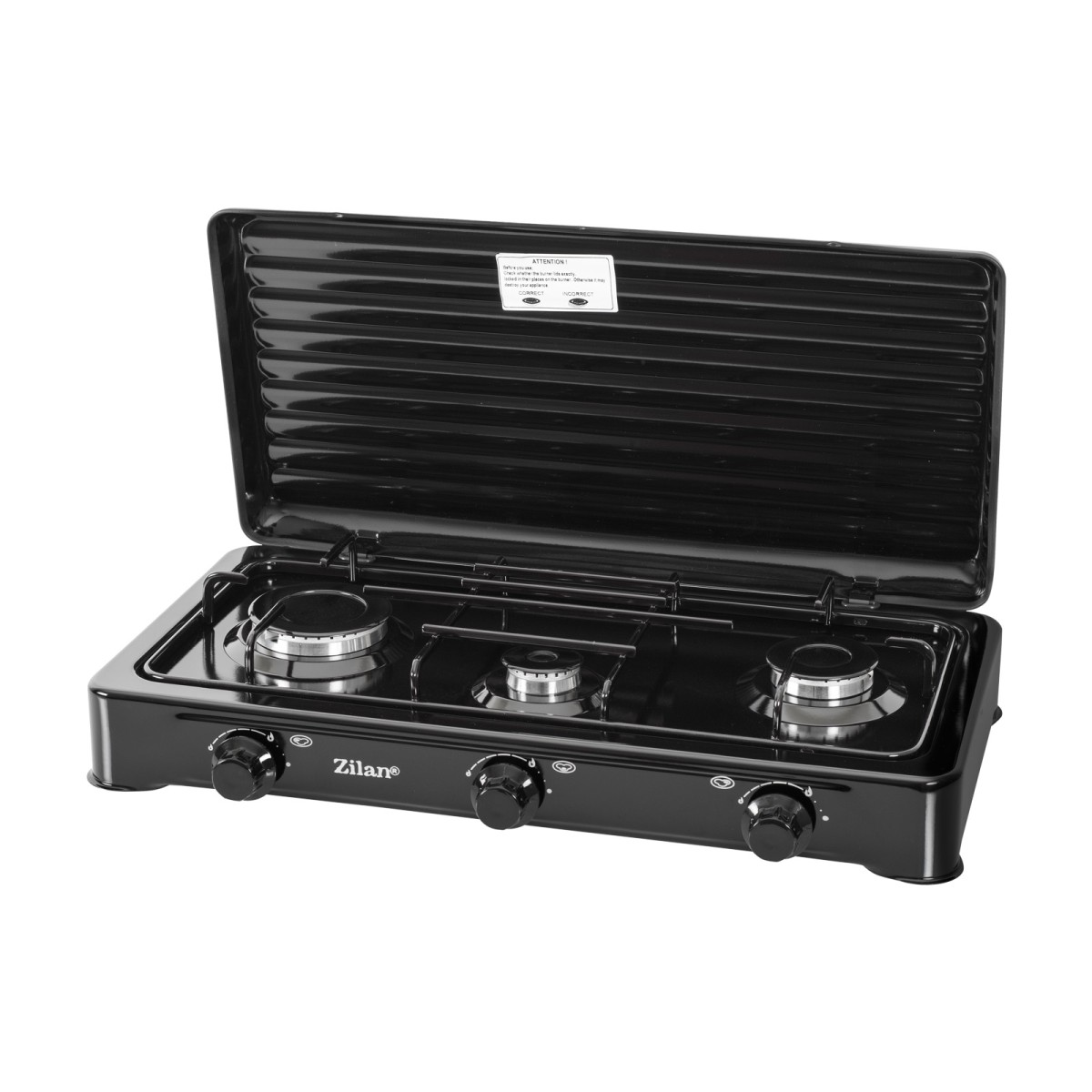 ZILAN ZLN0032 BLACK GAS COOKER