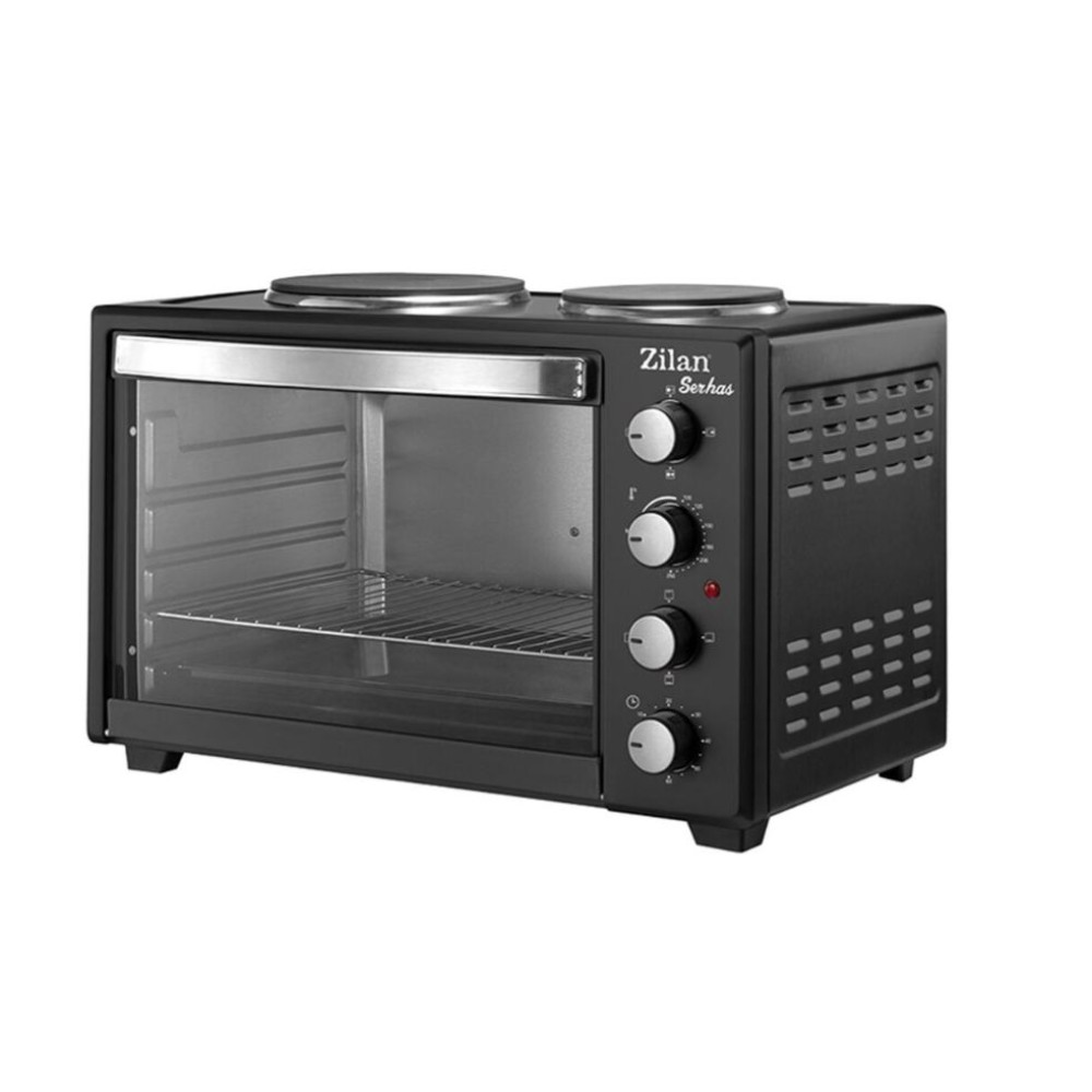 ZILAN ZLN2935 ELECTRIC OVEN 45 LT + 2 HOTPLATES DUBLE GLASS