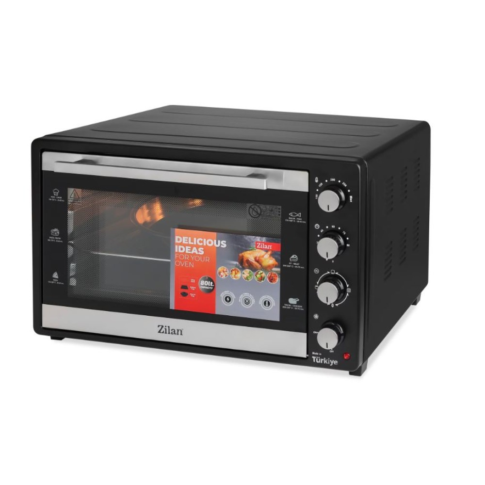 ZILAN ZLN3480 ELECTRIC OVEN 80 LT DUBLE GLASS