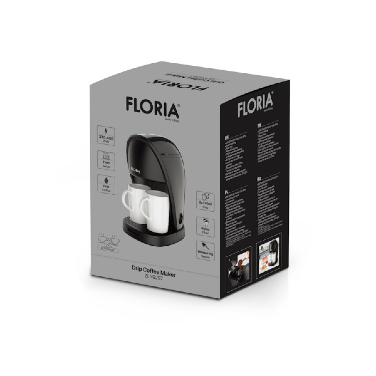 FLORIA ZLN9297 Καφετιέρα Φίλτρου 450W