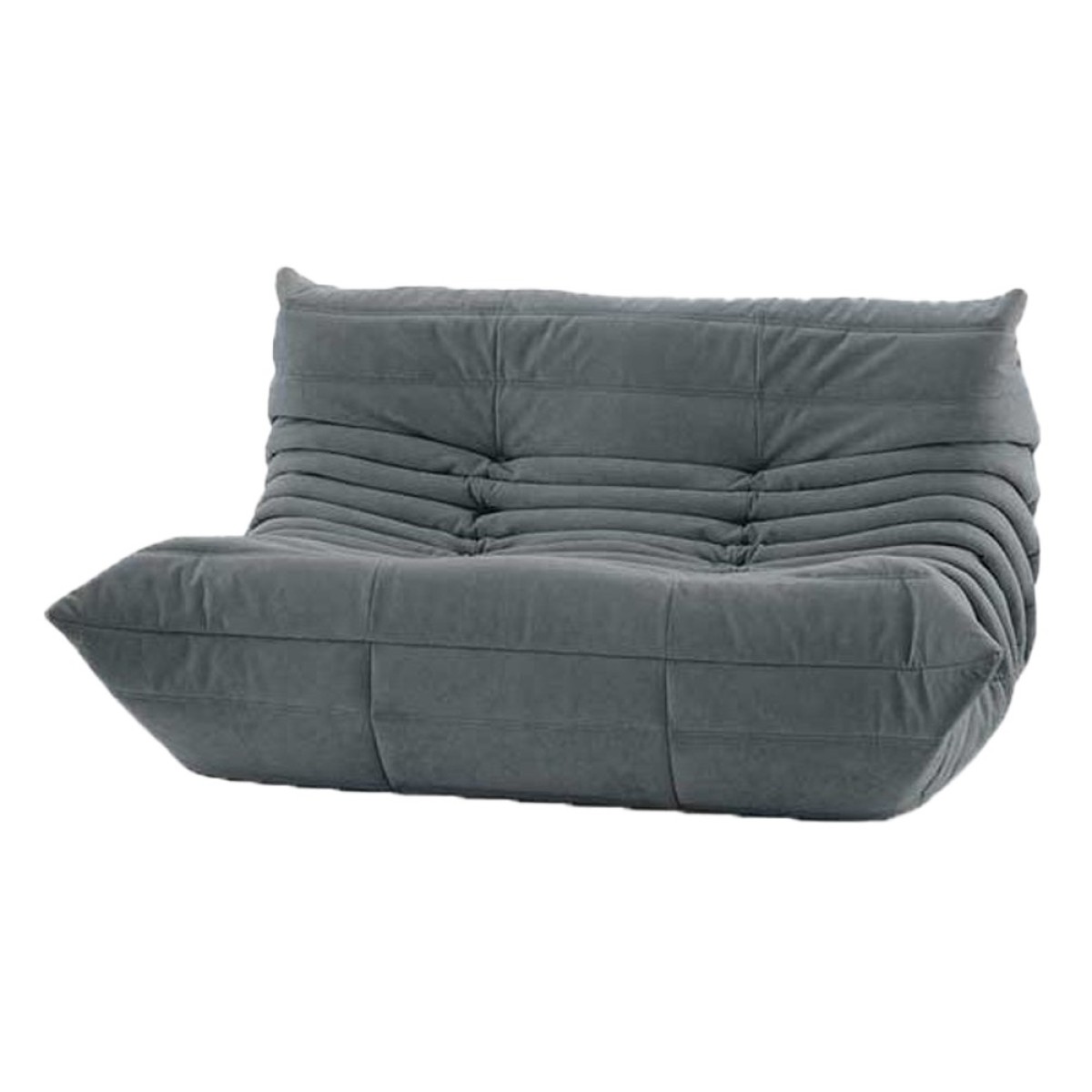Καναπές διθέσιος Nextdeco Togo Alcantara σκούρο γκρι Υ70x132x102εκ