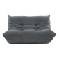 Καναπές διθέσιος Nextdeco Togo Alcantara σκούρο γκρι Υ70x132x102εκ