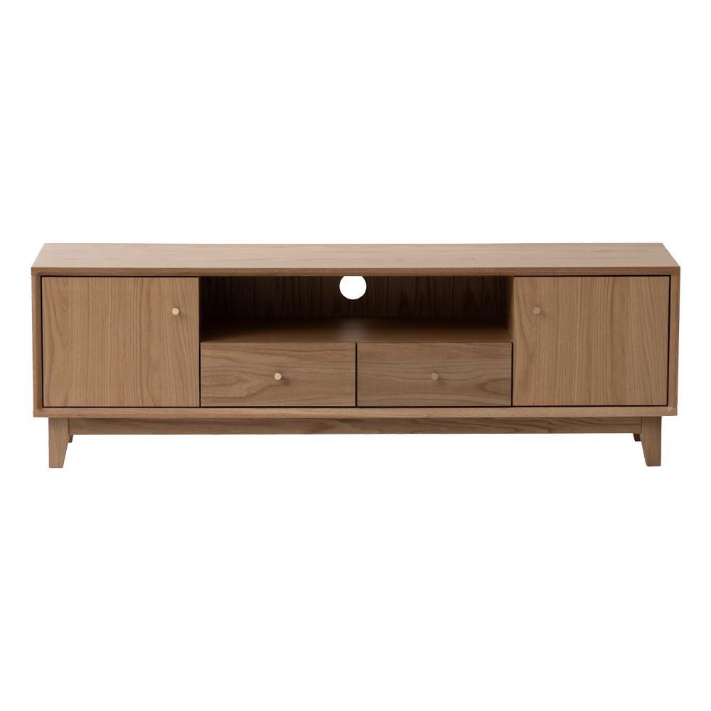 Έπιπλο τηλεόρασης Nextdeco μασίφ ξύλο δρυός Υ45x140x35εκ.