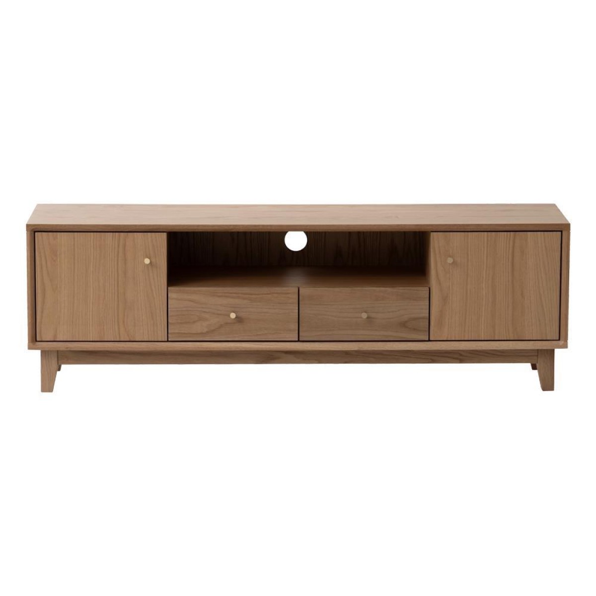 Έπιπλο τηλεόρασης Nextdeco μασίφ ξύλο δρυός Υ45x140x35εκ.