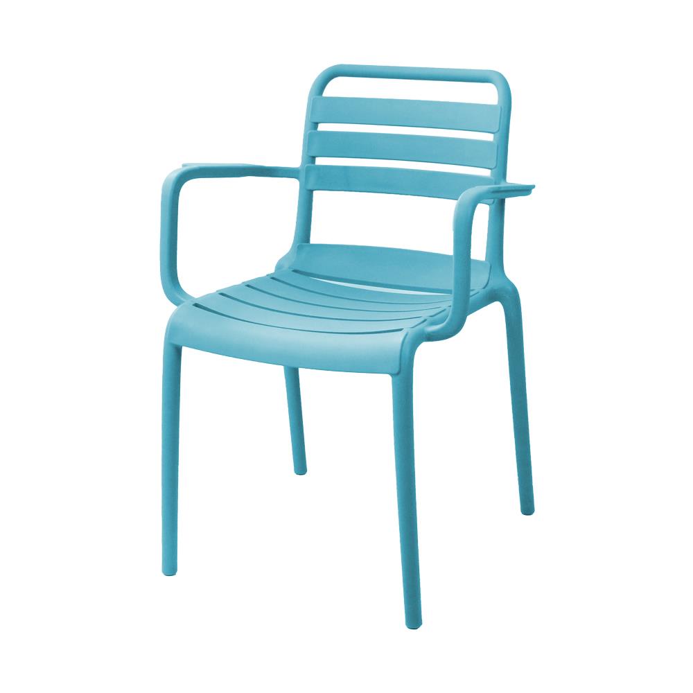 Καρέκλα πλαστική Fiona Nextdeco μπλε PP UV protection Y82x58x56 εκ.