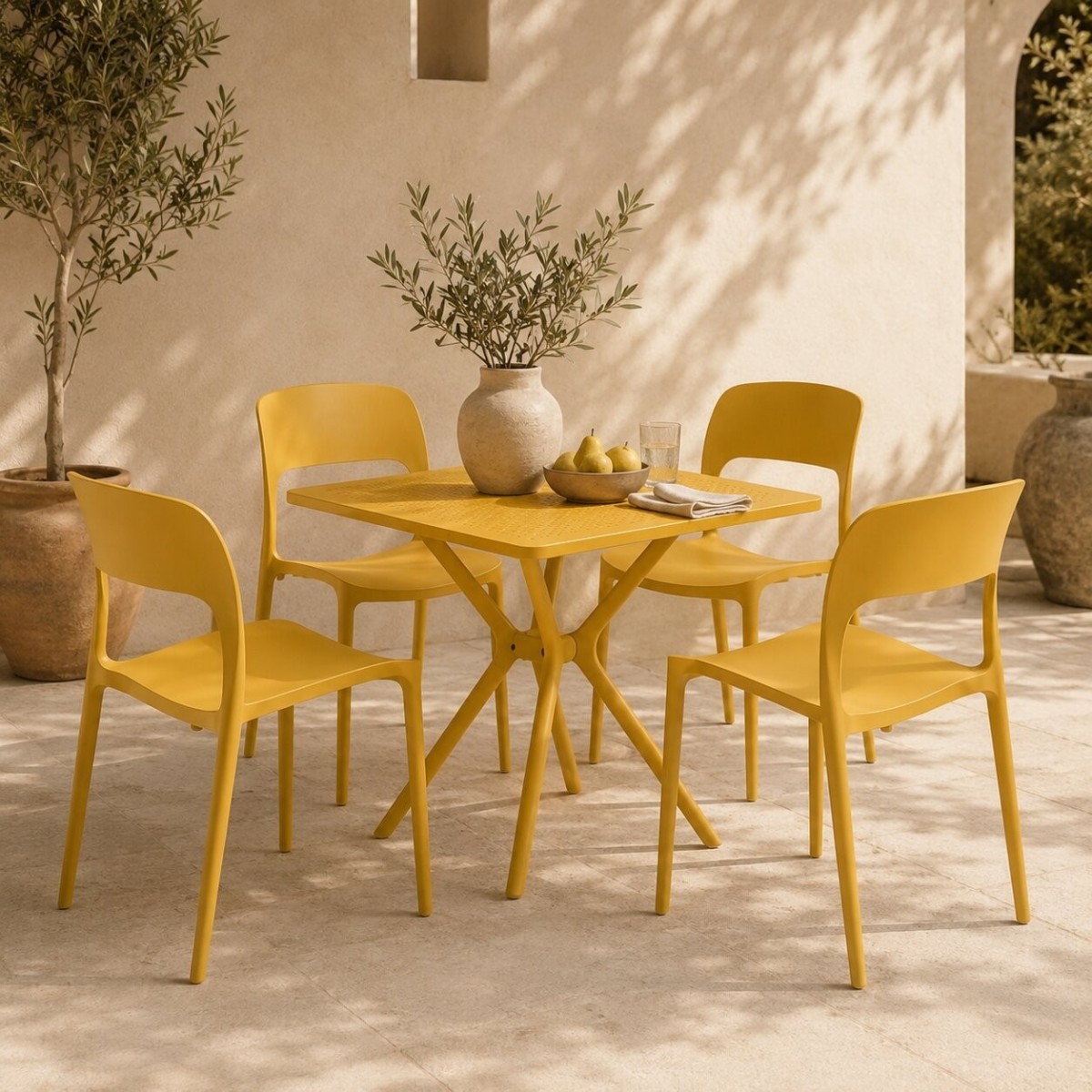 Σετ 5τμχ Nextdeco Curves PP UV protection κίτρινο