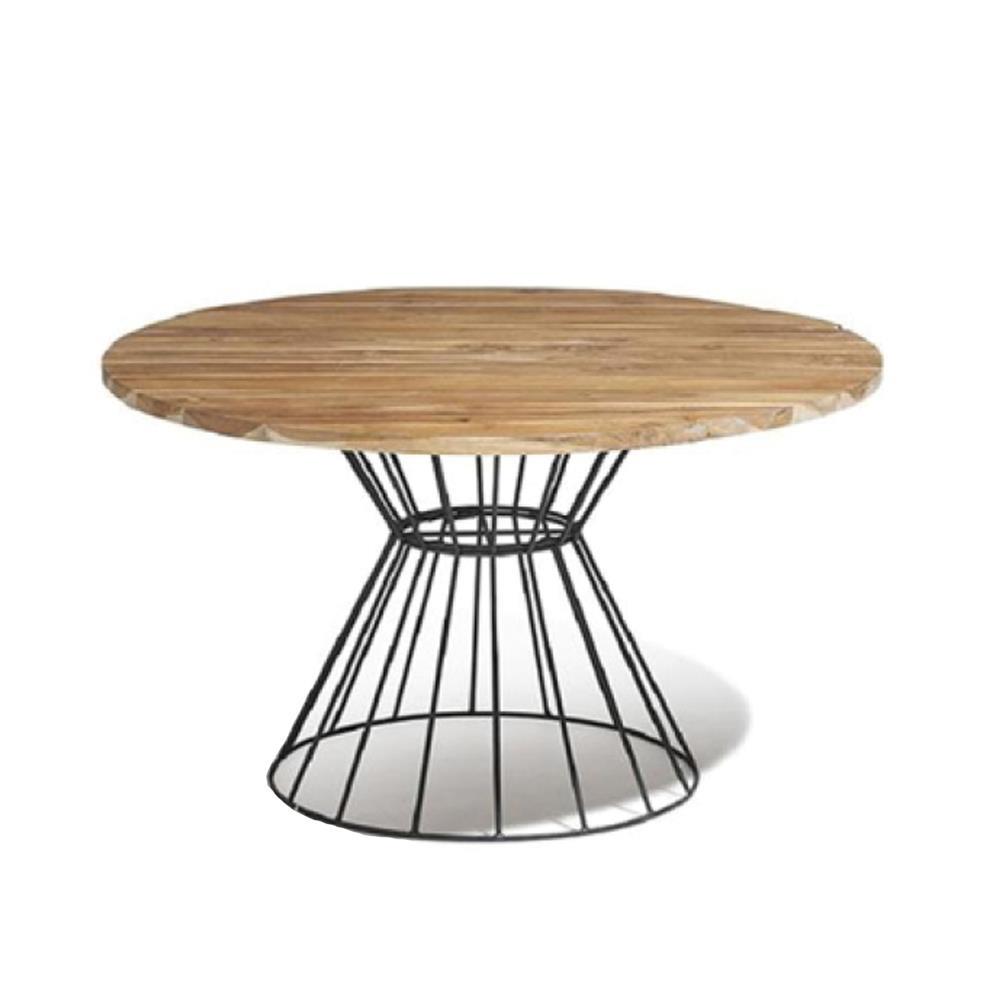 Τραπέζι Nextdeco Kai ξύλο teak Υ78x∅120εκ.