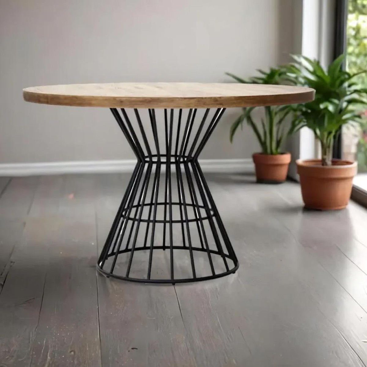 Τραπέζι Nextdeco Kai ξύλο teak Υ78x∅120εκ.