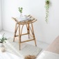 Σκαμπό Nextdeco Haunani από φυσικό rattan Υ60x50x41εκ.