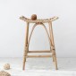 Σκαμπό Nextdeco Haunani από φυσικό rattan Υ60x50x41εκ.