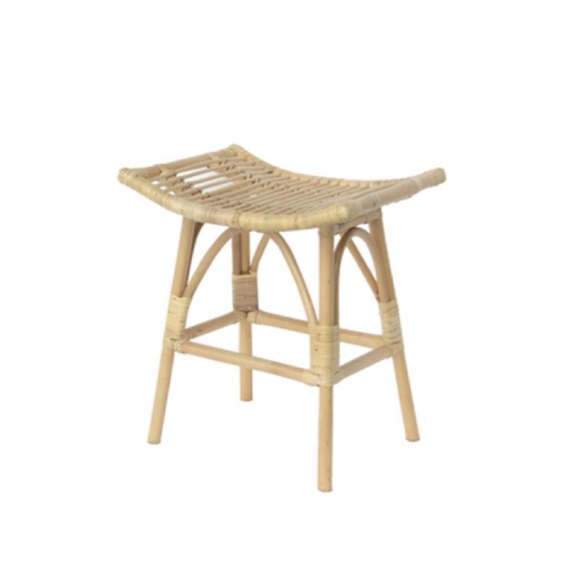 Σκαμπό Nextdeco Haunani από φυσικό rattan Υ60x50x41εκ.