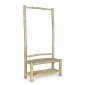 Έπιπλο εισόδου Nextdeco Kwarta κρεμάστρα παπουτσοθήκη teak Υ180x90x40εκ
