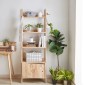 Ραφιέρα με ντουλάπι Nextdeco Natural μασίφ ξύλο Y180x60x38εκ.