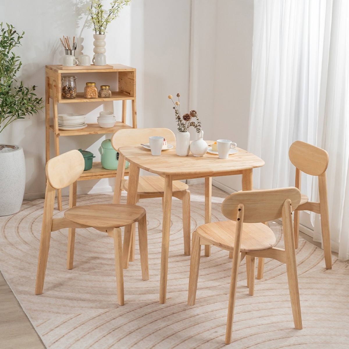 Καρέκλα Nextdeco Natural μασίφ ξύλο Y75,5x44x54εκ.