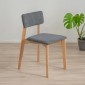 Καρέκλα τραπεζαρίας Nextdeco Natural μασίφ ξύλο γκρι Y77x44x52εκ.