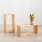 Ορθογώνια ράφια Nextdeco Natural μασίφ ξύλο σετ 2 τεμαχίων 60x30x24εκ.