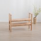 Παπουτσοθήκη παγκάκι Nextdeco Natural μασίφ ξύλο Υ70,5x90x34εκ.