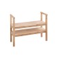 Παπουτσοθήκη παγκάκι Nextdeco Natural μασίφ ξύλο Υ70,5x90x34εκ.