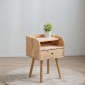Κομοδίνο Nextdeco Natural μασίφ ξύλο Υ67x45x40εκ.