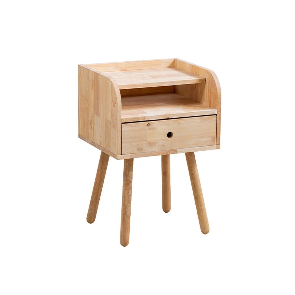 Κομοδίνο Nextdeco Natural μασίφ ξύλο Υ67x45x40εκ.