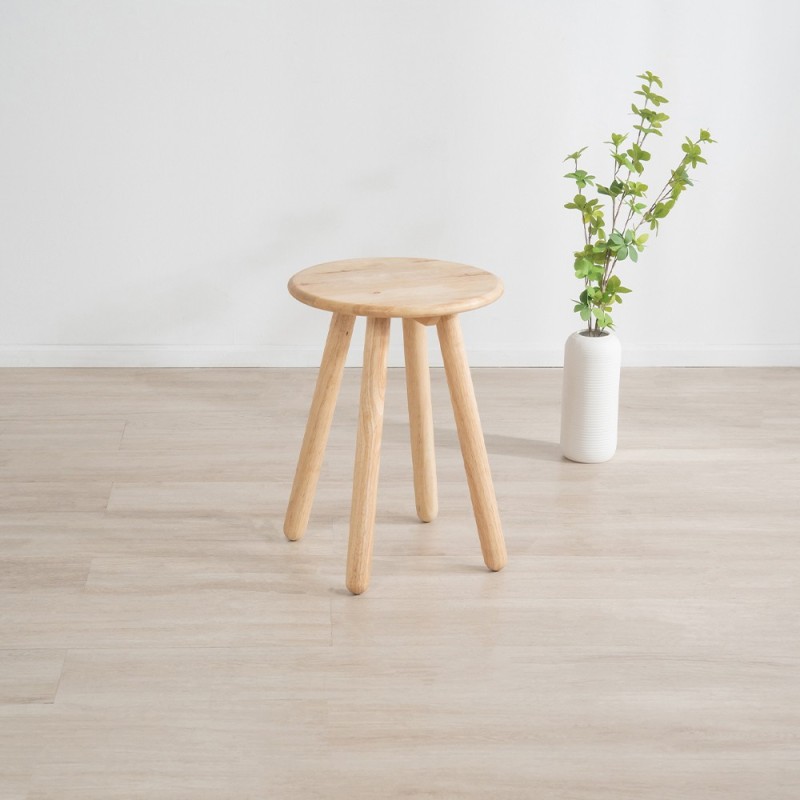 Σκαμπό Nextdeco Natural μασίφ ξύλο Υ46,5xØ34,5εκ.