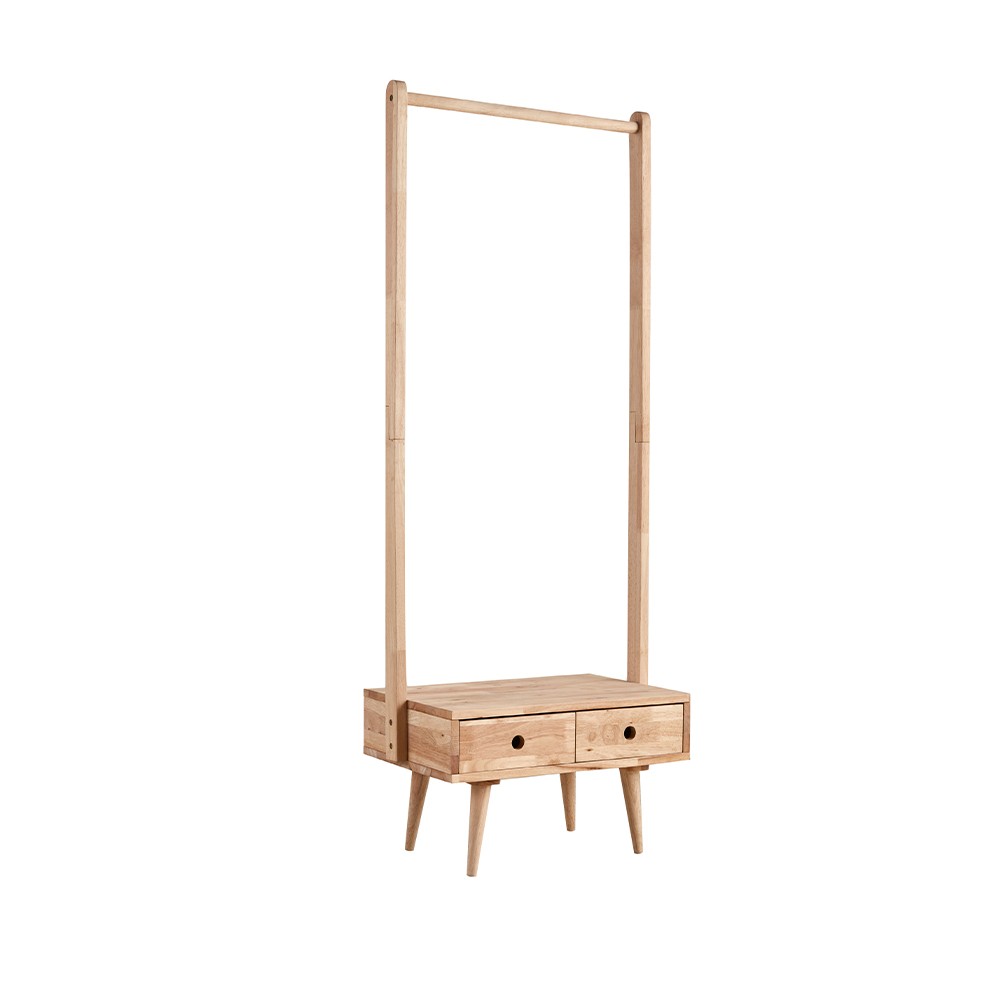 Κρεμάστρα ρούχων Nextdeco Natural μασίφ ξύλο Υ165,5x65x40εκ.