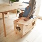 Σπιτάκι γάτας- τραπέζι βοηθητικό Nextdeco Natural μασίφ ξύλο Υ47x73x35εκ.
