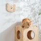 Σπιτάκι γάτας- σκαμπό Nextdeco Natural μασίφ ξύλο 40x40x40εκ.