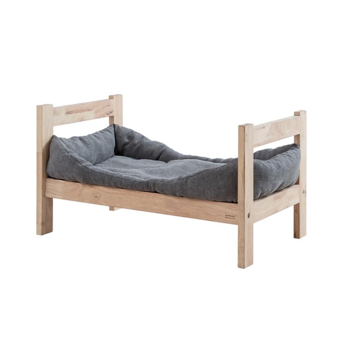 Κρεβάτι γάτας σκύλου Nextdeco Natural μασίφ ξύλο Υ35x60x40εκ.