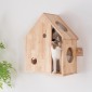 Σπιτάκι γάτας Nextdeco Natural μασίφ ξύλο Υ59x45x27εκ.