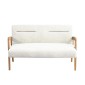 Καναπές διθέσιος Nextdeco Natural μασίφ ξύλο λευκός Υ78,5x127,6x72,5εκ.