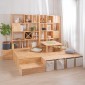 Ξύλινο παγκάκι με 2 θέσεις αποθήκευσης Nextdeco Natural Υ39x40x80εκ.