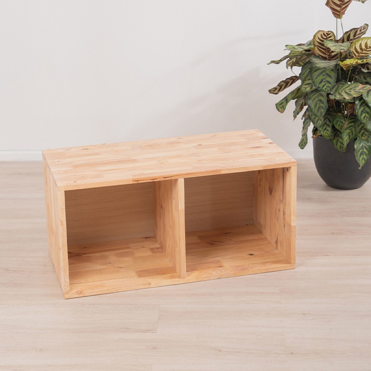 Ξύλινο παγκάκι με 2 θέσεις αποθήκευσης Nextdeco Natural Υ39x40x80εκ.