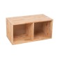 Ξύλινο παγκάκι με 2 θέσεις αποθήκευσης Nextdeco Natural Υ39x40x80εκ.