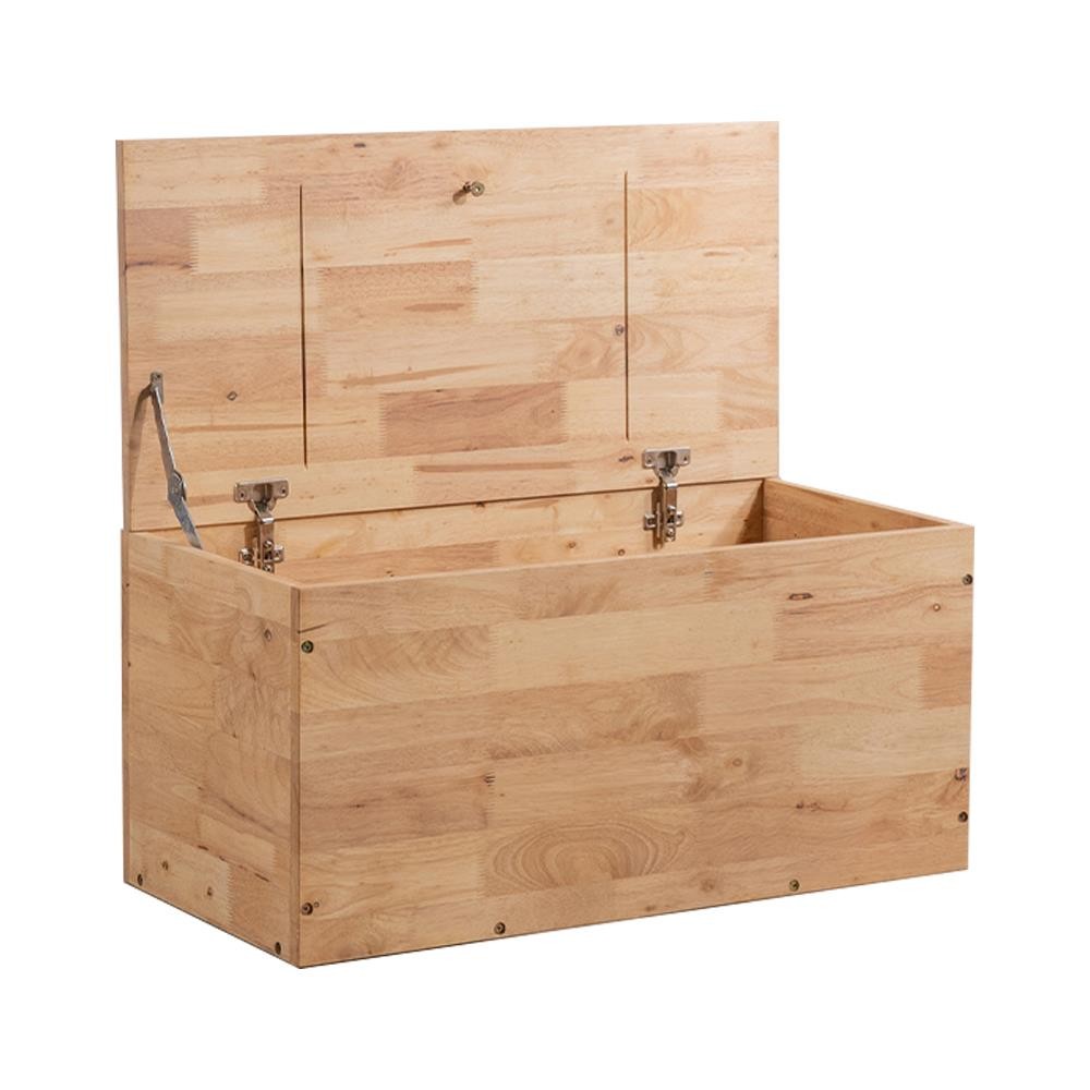 Ξύλινο παγκάκι- μπαούλο Nextdeco Natural Υ39x40x80εκ.