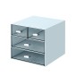 Comix Organizer με 4 συρτάρια μπλε Y14,6x15,5x17,6εκ.