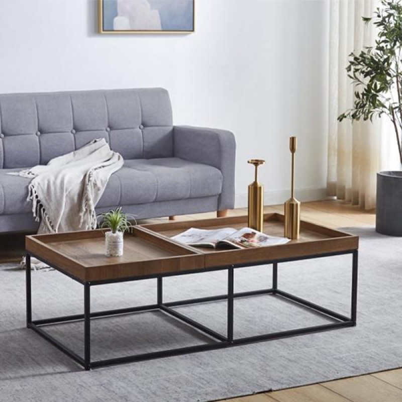 Τραπέζι Nextdeco επιφάνεια από MDF Υ40x110x60εκ.