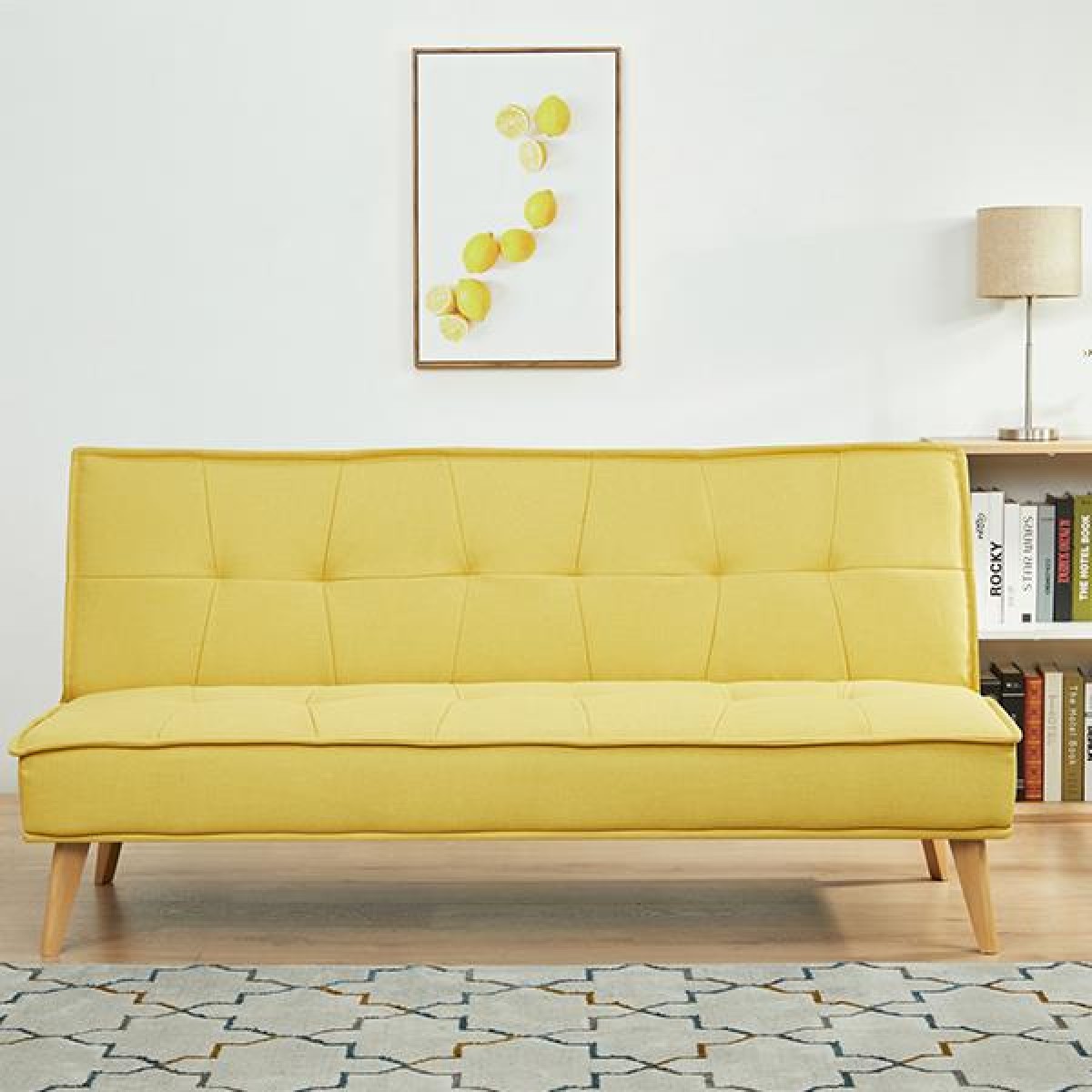 Καναπές κρεβάτι τριθέσιος Nextdeco Tokyo μουσταρδί Υ82x181x85εκ.
