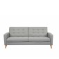 Καναπές κρεβάτι τριθέσιος Nextdeco Soho khaki light Υ81x201x90εκ.