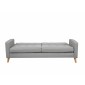 Καναπές κρεβάτι τριθέσιος Nextdeco Soho khaki light Υ81x201x90εκ.