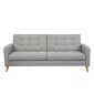 Καναπές κρεβάτι τριθέσιος Nextdeco Soho khaki light Υ81x201x90εκ.