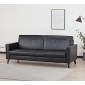Καναπές κρεβάτι τριθέσιος Nextdeco Soho μαύρος Υ81x201x90εκ.